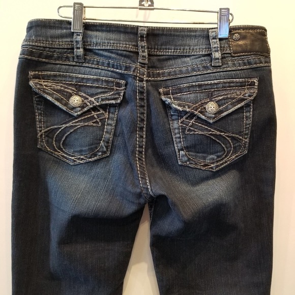 Silver NEW Suki Surplus Flare Bootcut Midrise Jeans NWOT Plus Size 32 x 30 - Picture 4 of 16